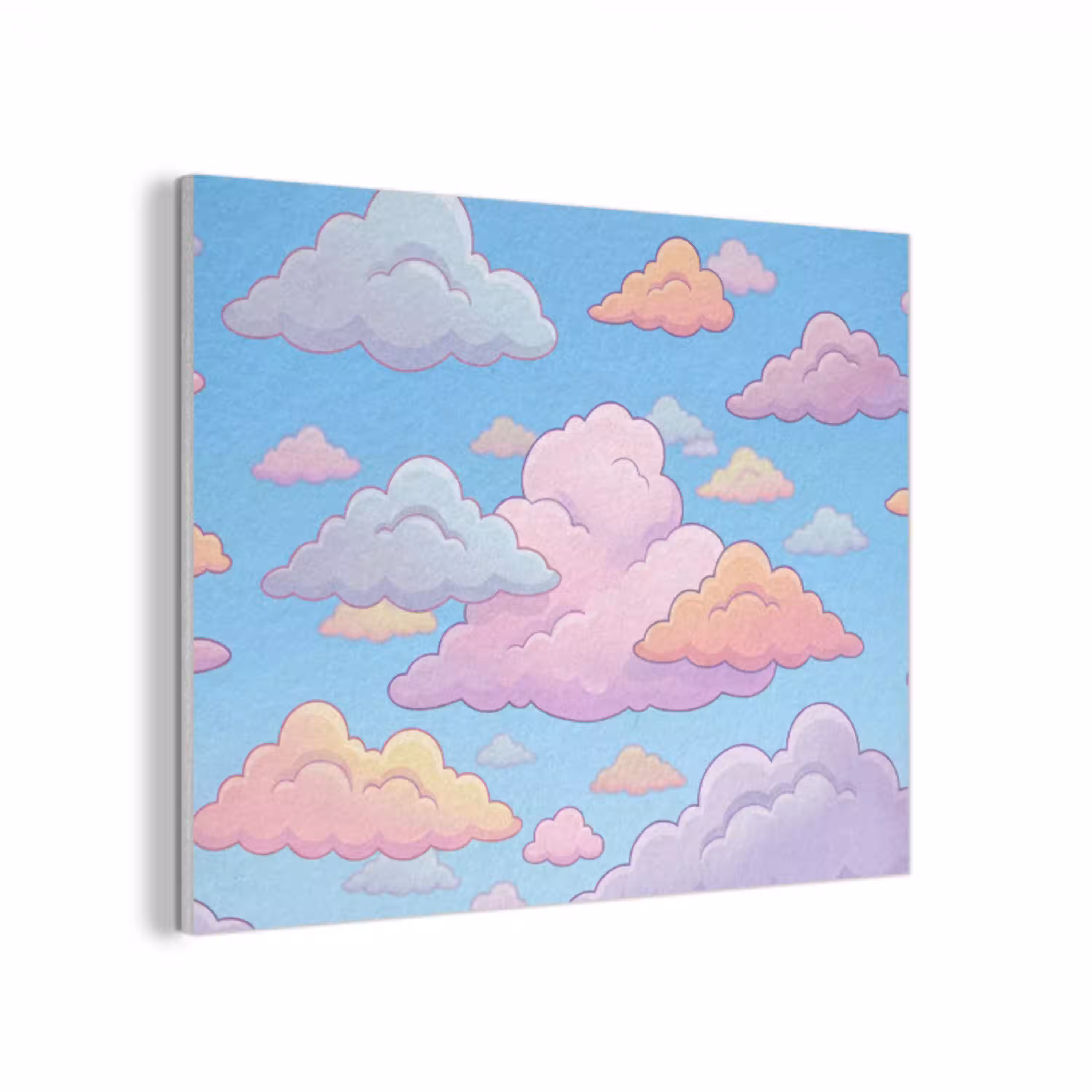 Wolk - Lucht - Natuur - Illustratie - Pastel PET vilt klein -3d