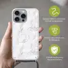 Klassiek - Marmer - Aders - Grijs Hoesje iPhone 16 Pro Max met koord klein 804 -sfeer2_NL