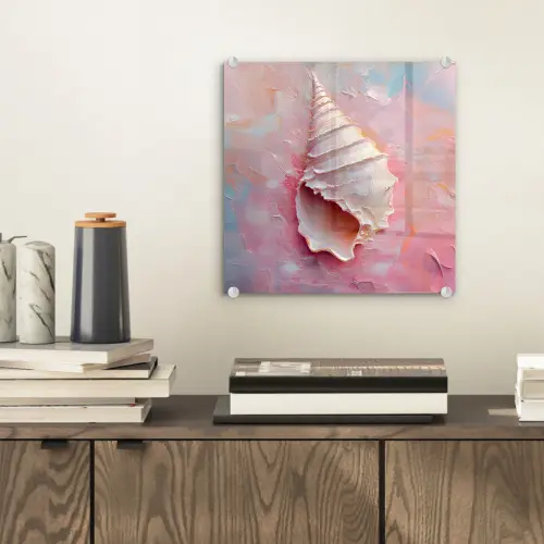 Schelp - Pastel - Pink plexiglas 5mm klein -sfeer1