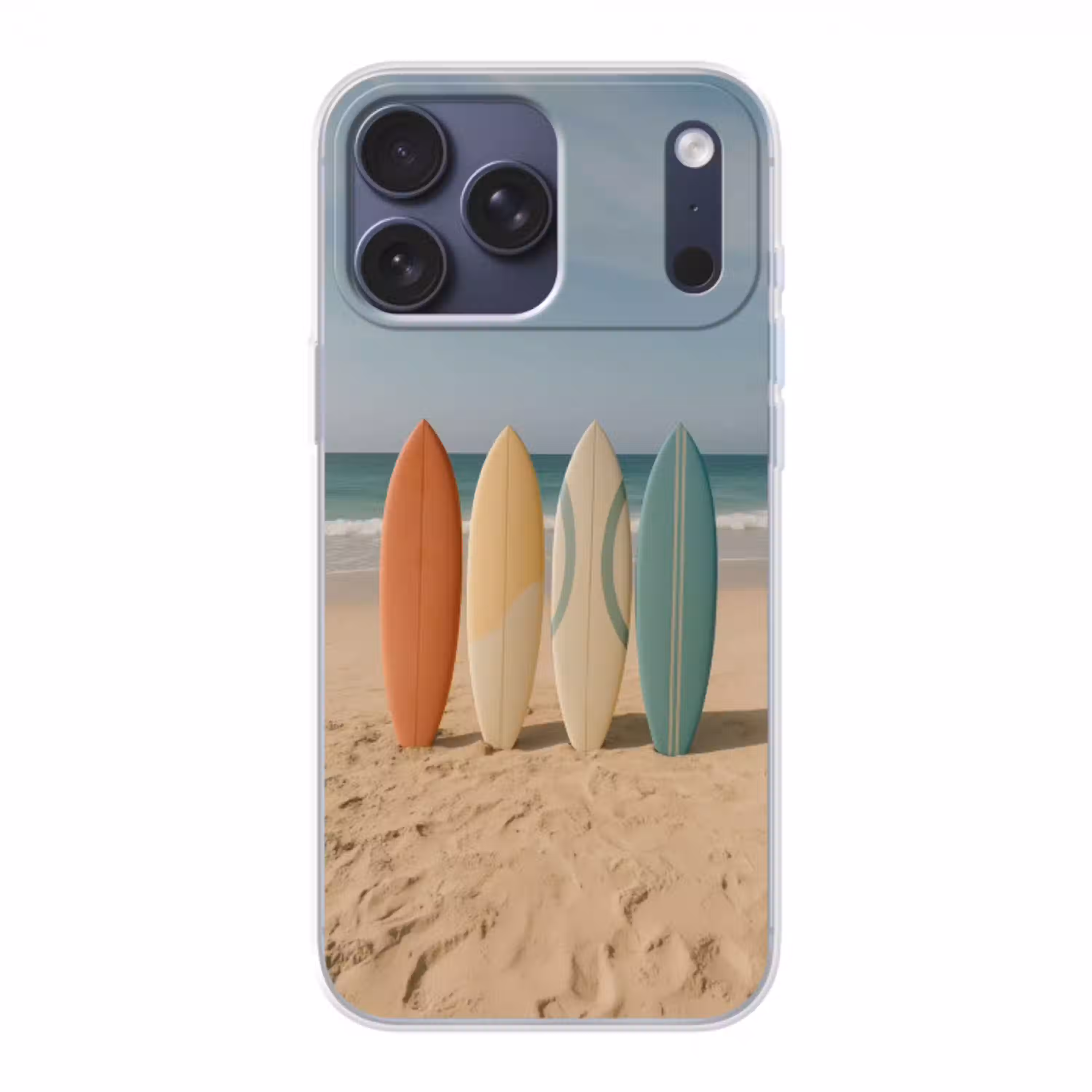 Strand - Surfbord - Pastel Telefoonhoesje iPhone 17 Pro Max klein -3d