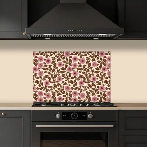 Bloemen - Bladeren - Kleurrijk keuken achterwand spatscherm klein 900 -sfeer1