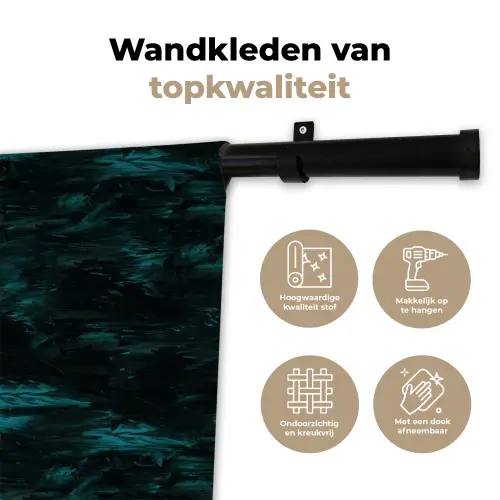 Vloeiend - Verf - Donker Wandkleed katoen klein 269 -sfeer2