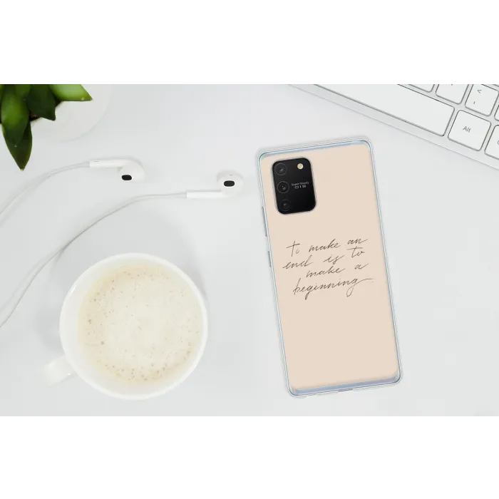 Quote - Pastel - Spreuk - Tekst Telefoonhoesje Samsung Galaxy S10 Lite klein -oordopS10Lite