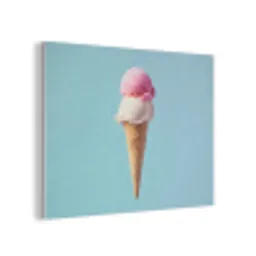 Bolletjes - Schepijs - Hoorntje - Blauw PET vilt klein -3d