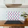 Ananas - Roze - Wit keuken achterwand spatscherm klein 900 -sfeer2