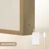 Cirkels - Strepen - Minimalistisch - Zwart Light Box met batterij (Wandlamp) middel -USP_websiteoplaadbaarNL