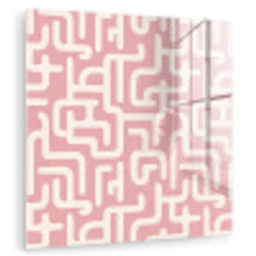 Doolhofpatroon - Roze - Wit - Abstract plexiglas 5mm klein 11 -zzzproduct_nieuw
