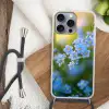 Bloemetjes - Blauw - Vergeet mij nietjes Hoesje iPhone 16 Pro Max met koord klein -sfeer4