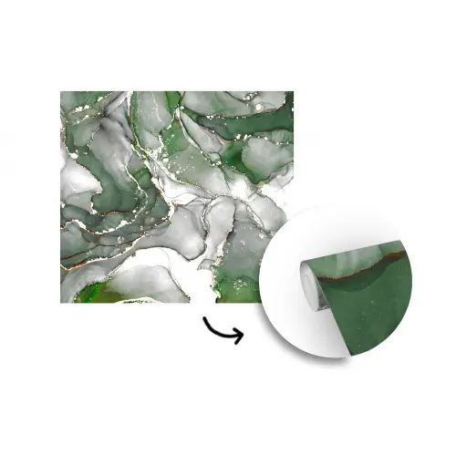 Luxe - Marmer - Groen fotobehang vinyl groot -3d
