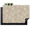 Organisch - Textuur - Beige Inductie beschemer met haakjes klein 777 -3d
