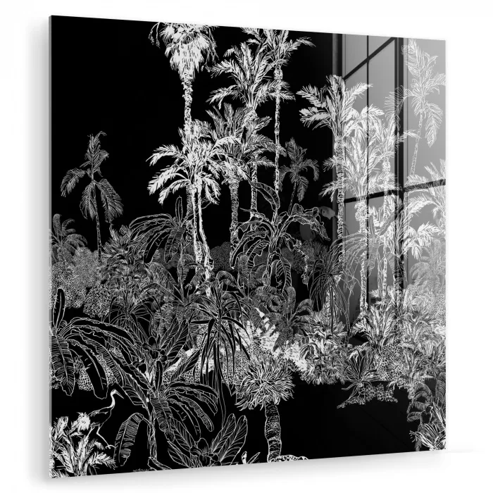 Bladeren -  Inductie beschermer - Bomen - Inductie mat - Jungle plexiglas 5mm klein -zzzproduct_nieuw