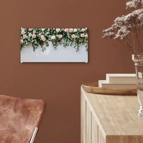 Bloemen - Muur - Rozen - Groen plexiglas 5mm klein -sfeer5