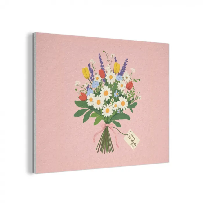 Bloemen - Lint - Kaartje PET vilt klein -3d