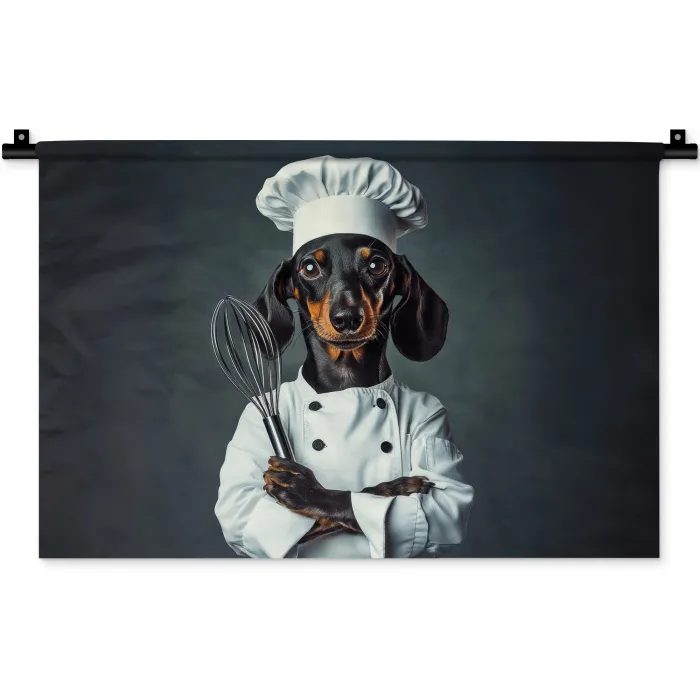 Hond - Garde - Kok Wandkleed katoen klein -zz3d