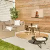 Boeken - Toren - Koffie - Beige Tuinposter op houten frame 2 cm dik klein -sfeer2