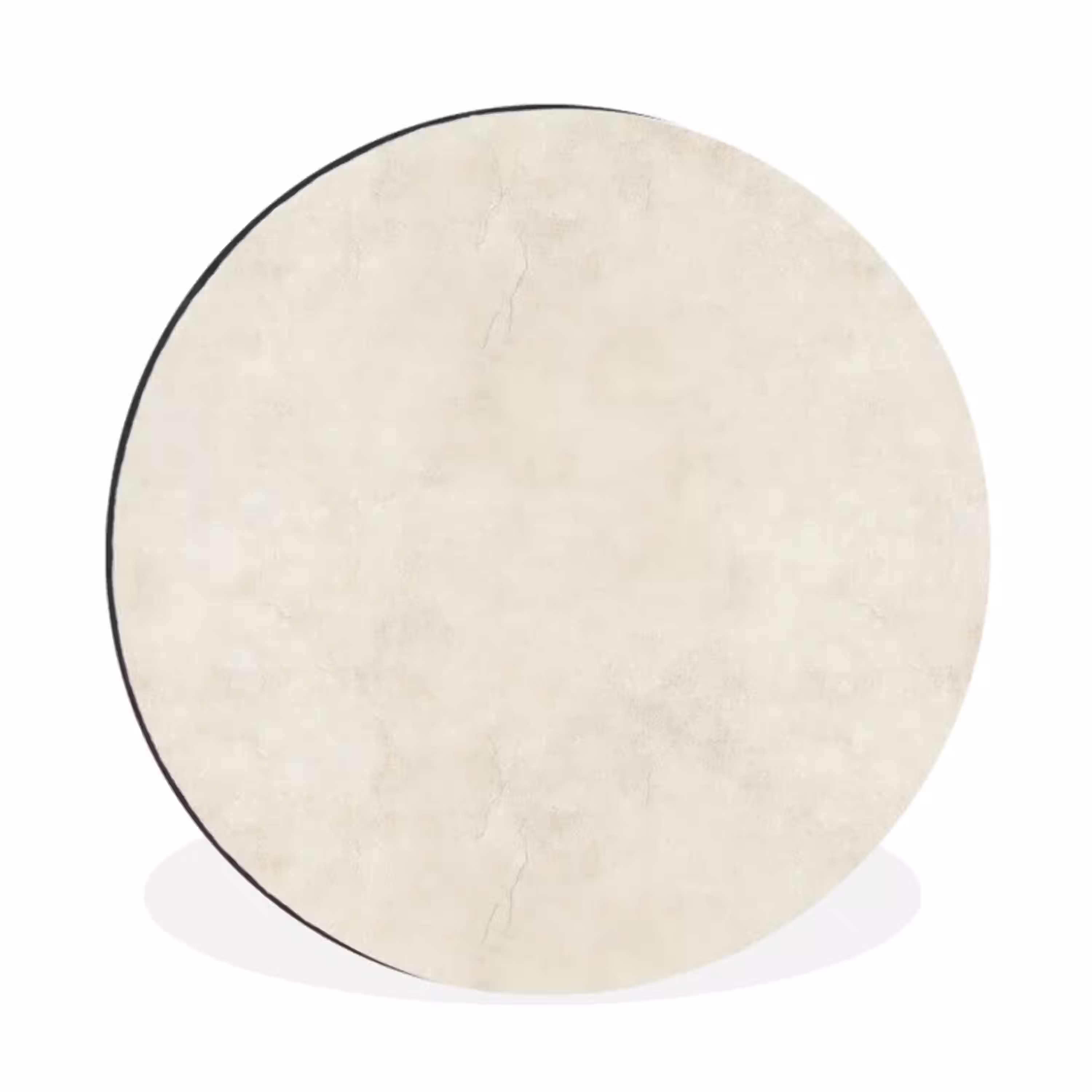 Crème - Egaal - Beton Wandcirkel aluminium klein 190 -3d