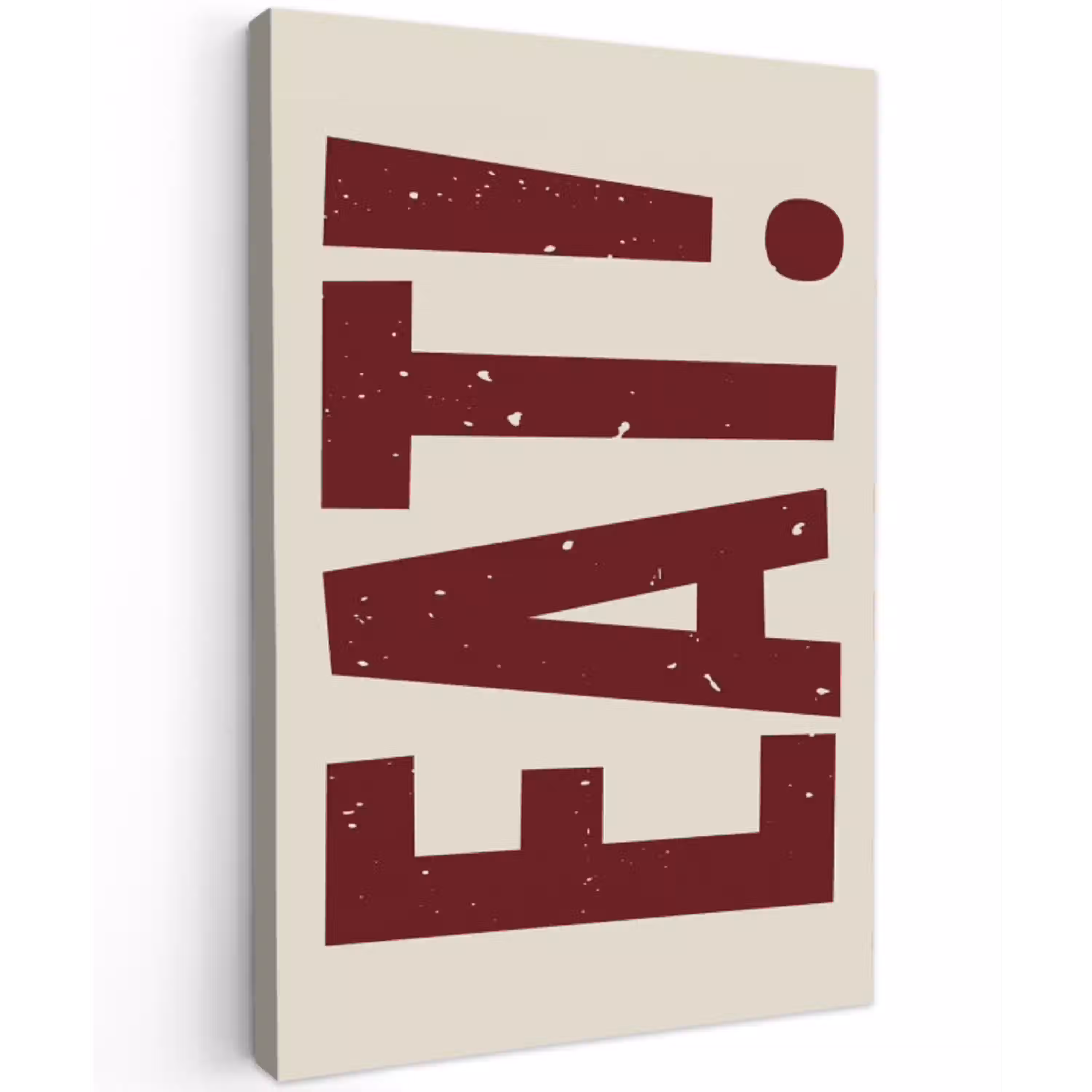 Red - Eten - Vintage - Decoratie Tuinposter op houten frame 2 cm dik klein -3d