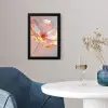 Glazen - Bloem - Roze fotolijst zwart zonder passe partout klein -sfeer4