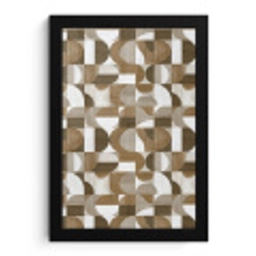 Abstract - Retro - Bruin fotolijst zwart zonder passe partout klein 224 -3d