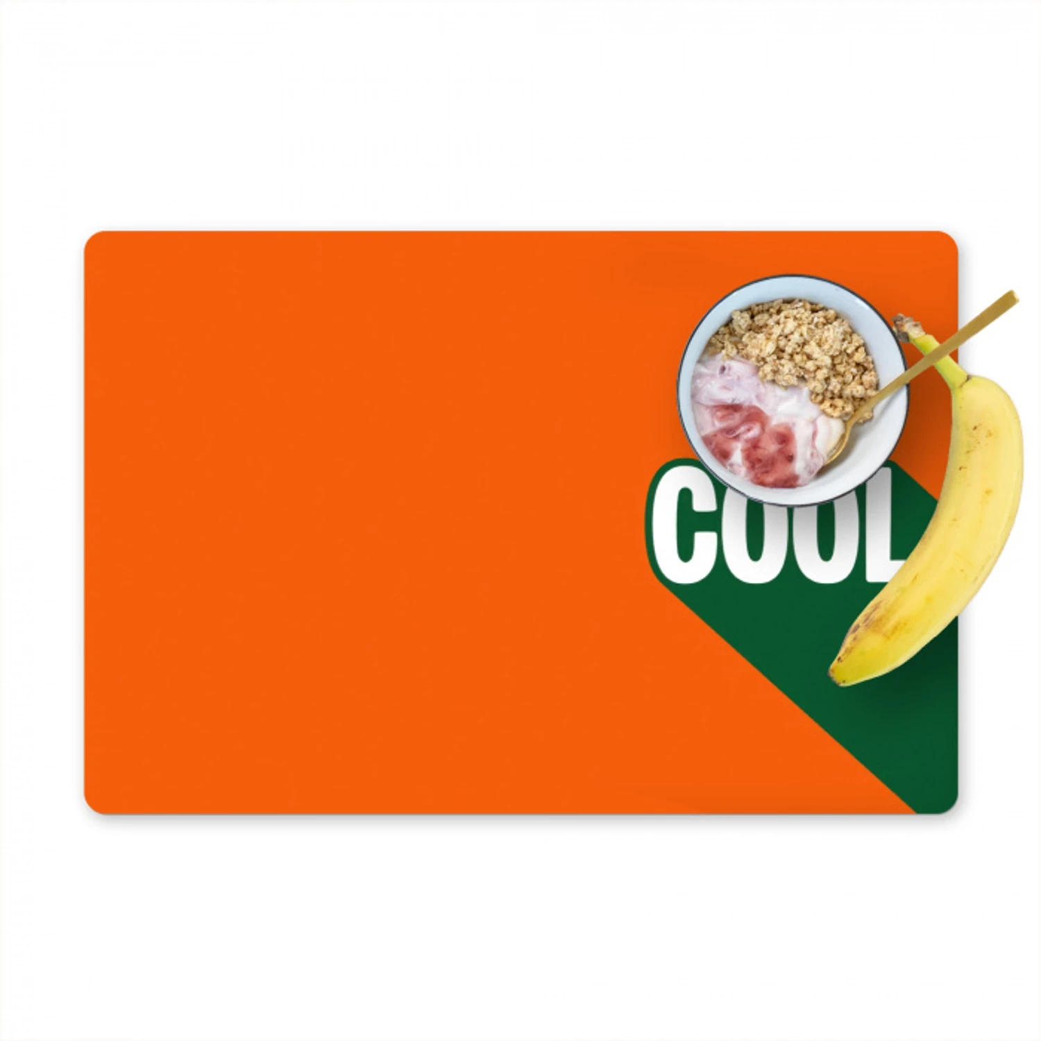 Cool - Oranje - Groen Placemat vinyl groot -zzzproduct_Kitchenyeah-website