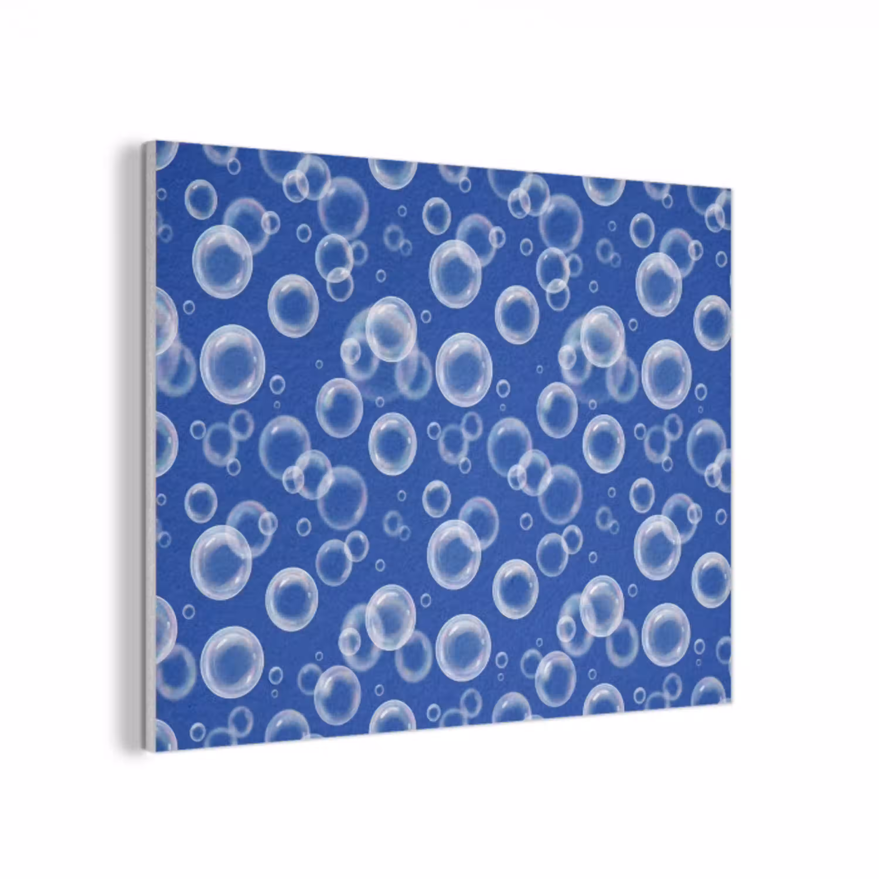 Bubbels - Patroon - Blauw PET vilt klein -3d