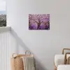 Levensboom - Boom - Paars - Goud - Modern tuinposter los doek klein -sfeer8