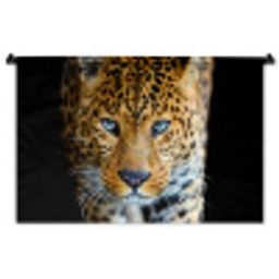 Luipaard - Dieren - Portret - Wilde dieren - Zwart Wandkleed katoen middel -zz3d