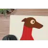 Silhouet - Hond - Trui - Rood muismat rubber klein -closeup