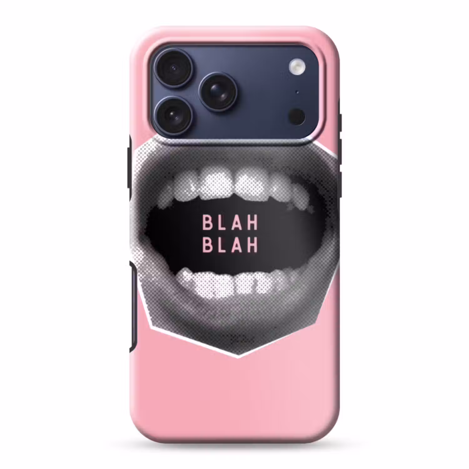 Telefoonhoesje Toughcase - Mond - BLAH BLAH - Roze