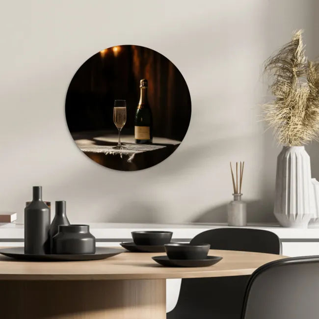 Prosecco - Bubbels - Sfeervol - Drank KitchenYeah - Keuken - Wandcirkel Forex klein -sfeer2