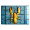 Kreeft - Geel - Blauw - Tegels Placemat vinyl groot -zzsfeer1_Kitchenyeah-website