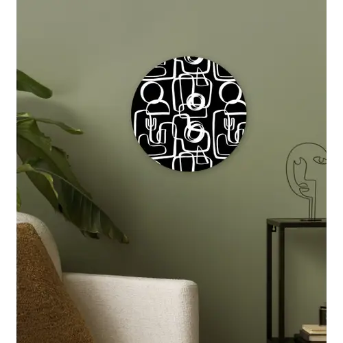 Onregelmatig - Cirkels - Lijnen Wandcirkel plexiglas klein 852 -sfeer3
