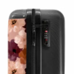 Bloemen - Abstract - Aardetinten NBS - Handbagage koffer - Volwassenen Unisex middel -slot