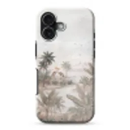 Kraanvogels - Palmbomen - Tropisch Toughcase MagSafe Apple iPhone 17 klein -3d