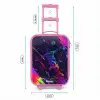 Neon actievolle voetbalspeler Kinderkoffer - Roze klein -productfoto_formaten