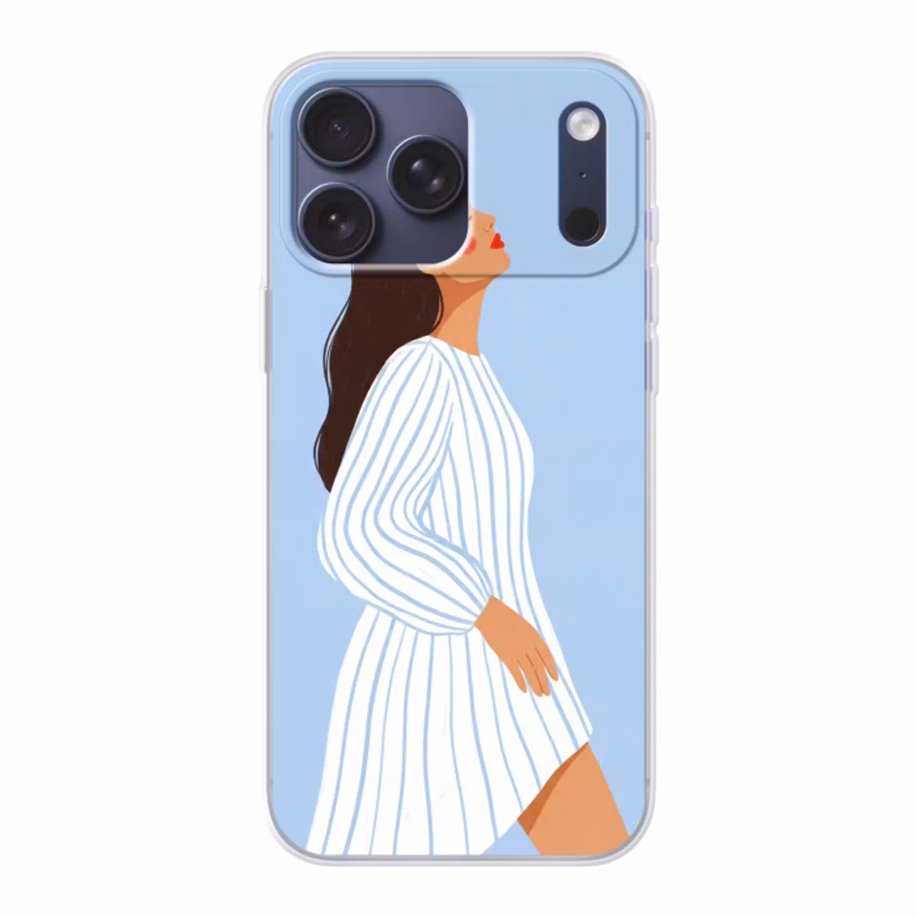 Vrouw - Profiel - Rust - Modern - Illustratie Telefoonhoesje iPhone 17 Pro Max klein -3d