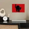 Kat - Zwart - Staart poster papier klein -sfeer1