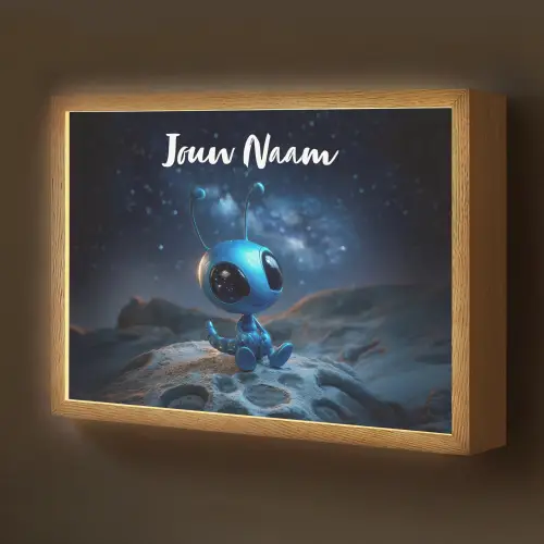 Ruimtewezen - Blauw - Galaxy Light Box met batterij (Wandlamp kind) middel -z3d_website