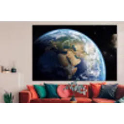 Aarde - Ruimte - Blauw - Groen forex 5mm xxl -woonkamer