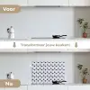Oceaan - Visachtig - Blauw - Wit keuken achterwand spatscherm klein 900 -voor_na_NL