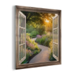 Doorkijk - Bloemen - Natuur - Zon - Pad plexiglas 5mm klein -z3d