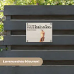 Milkshake - Kers - Rietje tuinposter los doek klein -sfeer3
