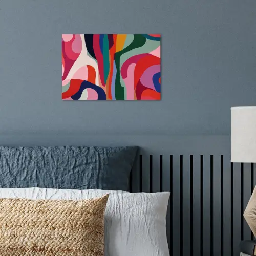 Vormen - Bochten - Kleurrijk - Abstract poster papier klein -sfeer2