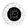 Geluk zit in 't zonnetje - Quotes - Tekst - Zon - Zomer Wandcirkel aluminium klein -3d