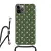 Palmboom patroon - Groen - Beige - Zomer Hoesje iPhone 12 Pro met koord klein -3d