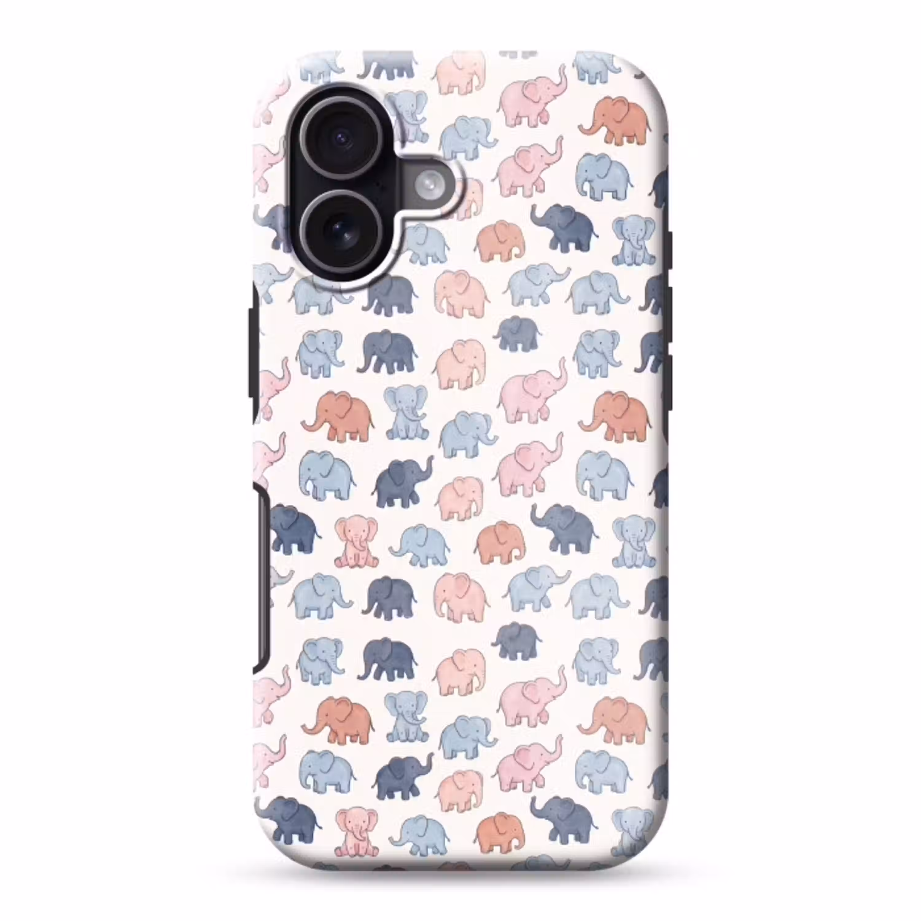 Dieren - Patroon - Kinderkamer - Pastel - Speels Toughcase MagSafe Apple iPhone 17 klein -3d