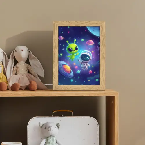 Alien - Astronaut - Ruimte - Planeten Light Box met kabel klein -sfeer2_kind