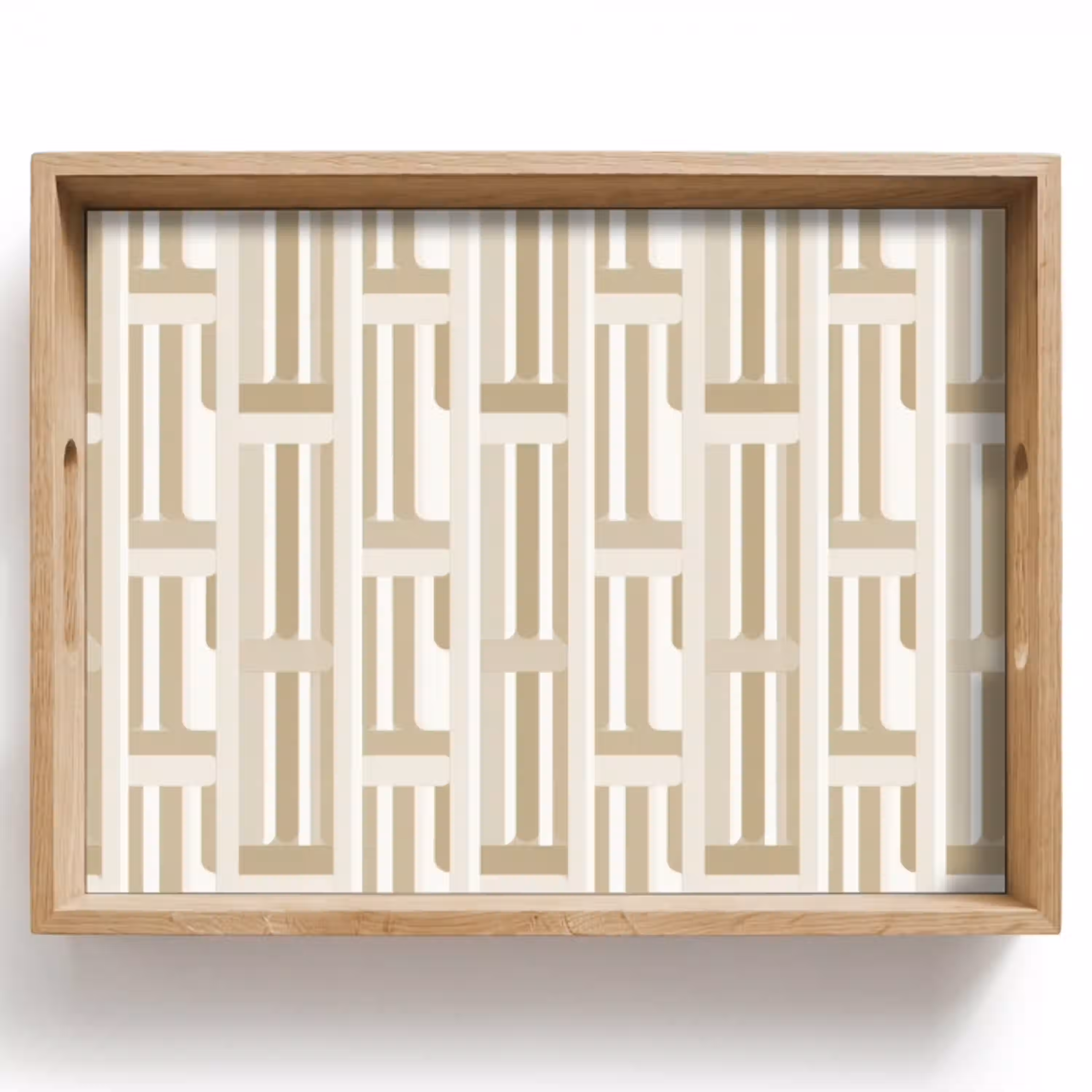 Modern - Geometrisch - Beige Dienblad Rechthoek middel 911 -z3d_shopping