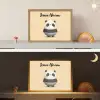 Panda - Beige - Minimalistisch Light Box met batterij (Wandlamp kind) middel -sfeer3_kind