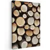 Hout - Boomstammen - Textuur Tuinposter op houten frame 2 cm dik klein -3d